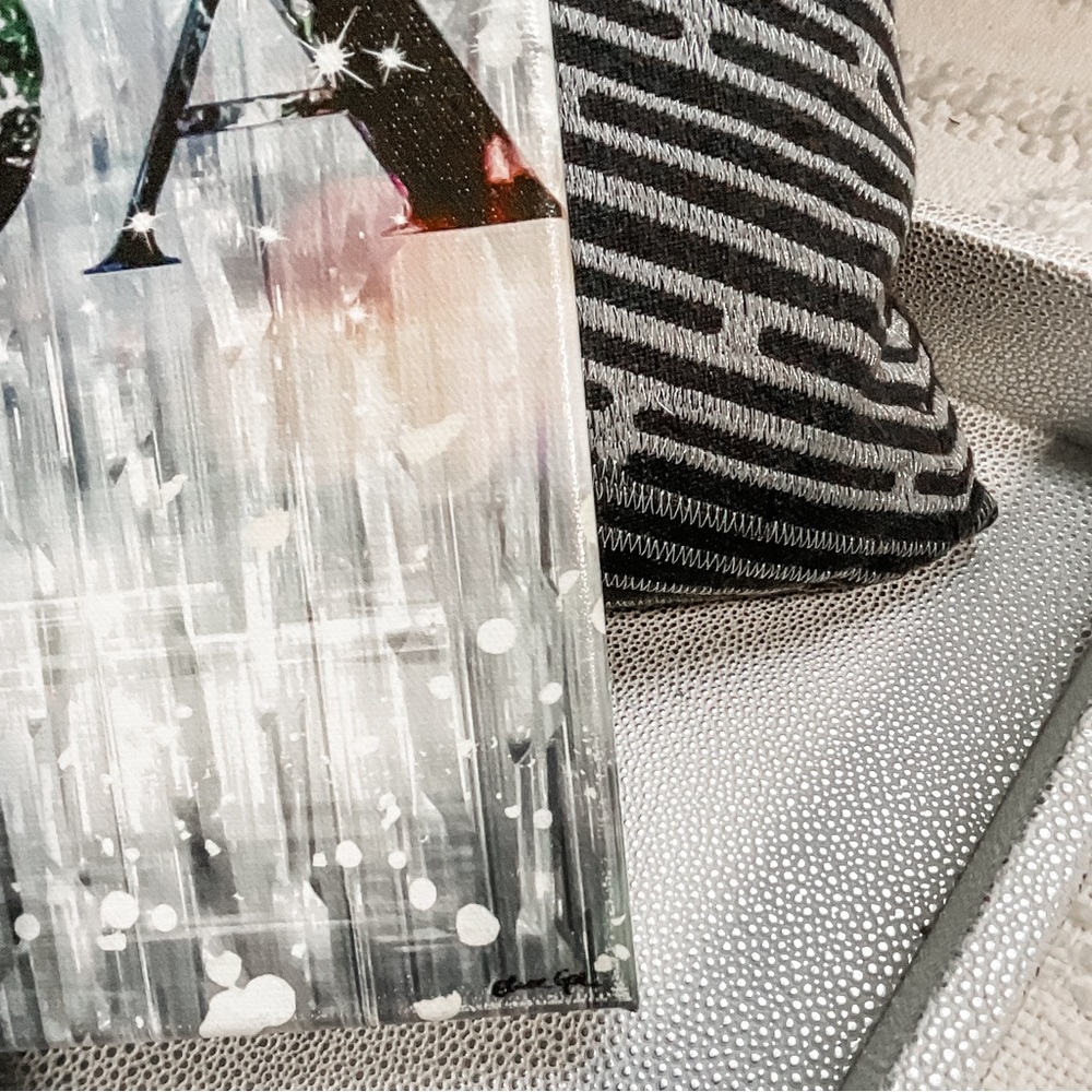 Oliver Gal | "Silver Name" Canvas Art | PRADA - Picture 7 of 8